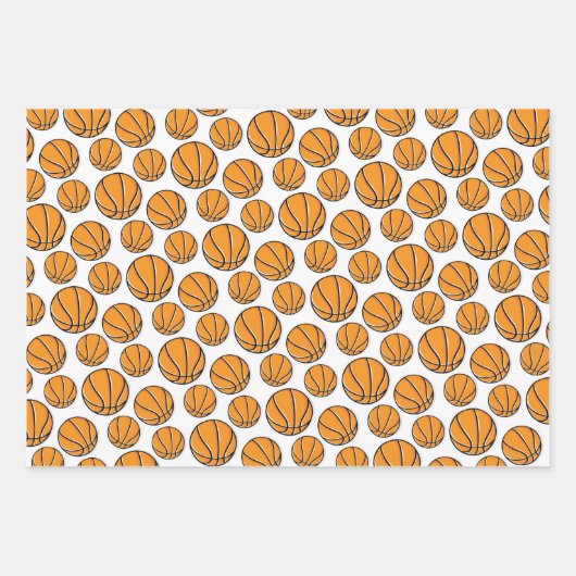 Basketball Herzlichen Glückwunsch Packpapier Blätt Geschenkpapier Set (Vorderseite)
