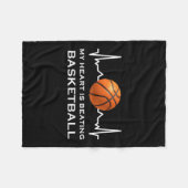 Basketball-Herzschlag 10 Fleecedecke (Vorderseite (Horizontal))
