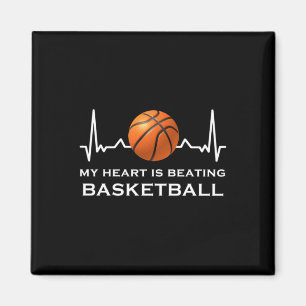 Basketball-Herzschlag 10 Magnet