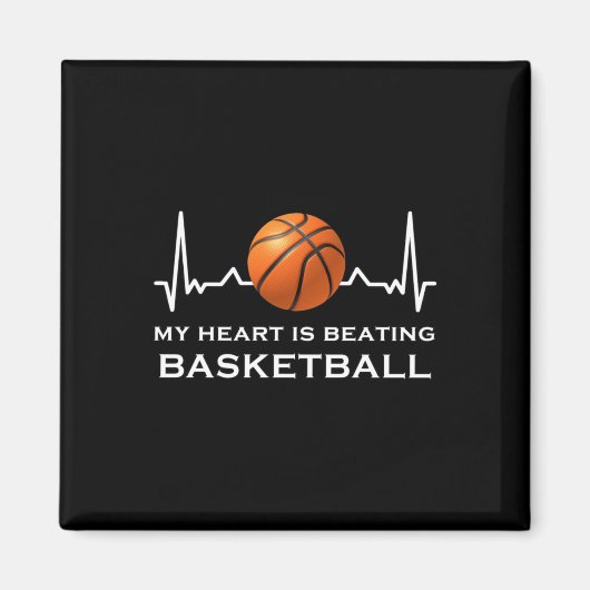Basketball-Herzschlag 10 Magnet (Vorne)