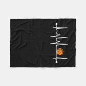 Basketball-Herzschlag 1 Fleecedecke (Vorderseite (Horizontal))