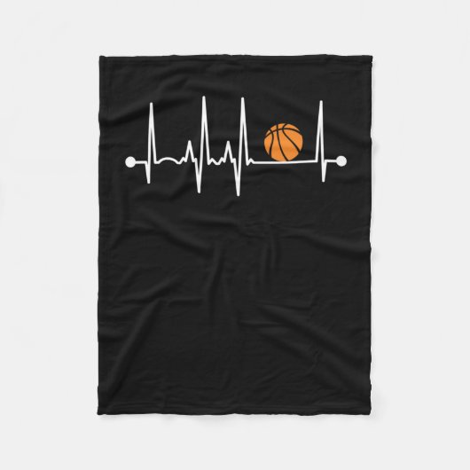 Basketball-Herzschlag 1 Fleecedecke (Vorderseite)