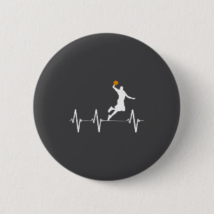 Basketball-Herzschlag-Bekleidung Für Männer Und Ju Button
