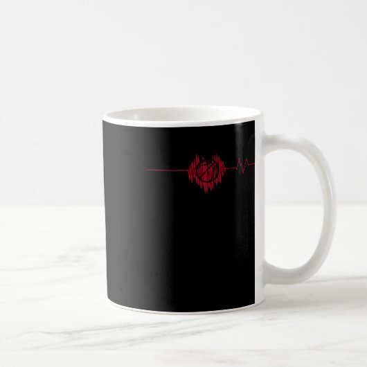 Basketball-Herzschlag - Dribble Kaffeetasse (Rechts)