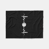 Basketball Herzschlag Geschenkidee 1 Fleecedecke (Vorderseite (Horizontal))