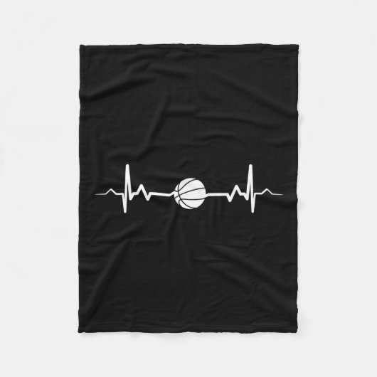 Basketball Herzschlag Geschenkidee 1 Fleecedecke (Vorderseite)