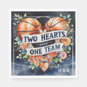 Basketball Hochzeit Thema Aquarell Stil Serviette