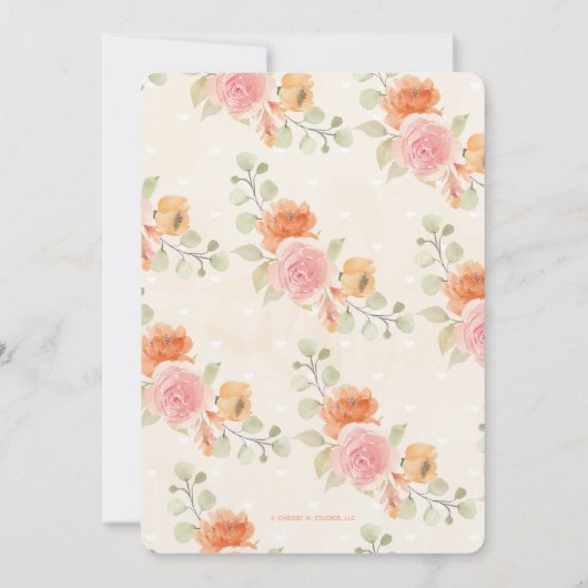 Basketball Hochzeitsdusche Einladung (Rückseite)