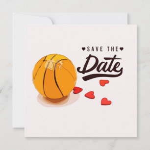 Basketball-Hochzeitseinladung zum Vormerken  Einladung