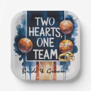 Basketball Hochzeitthema Pappteller