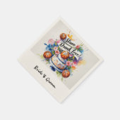 Basketball Hochzeitthema Serviette (Ecke)
