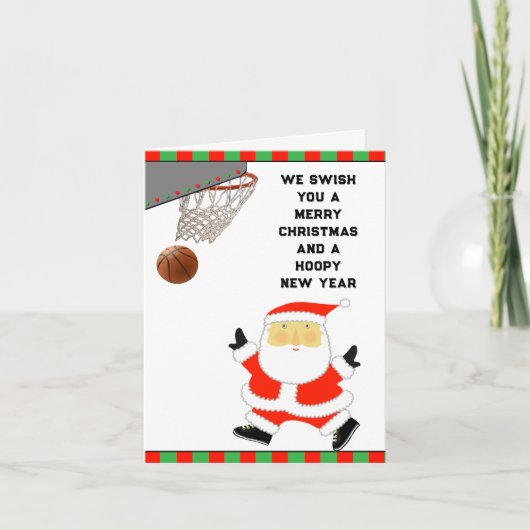 Basketball Holiday Cards Feiertagskarte (Vorderseite)