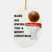 Basketball Holiday Geschenk Keramikornament (Vorne)