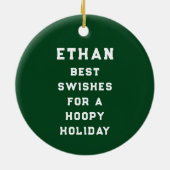 Basketball Holiday Keepake Keramik Ornament (Hinten)