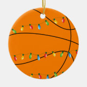 Basketball Holiday Ornament mit Lichtern (Vorne)