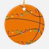 Basketball Holiday Ornament mit Lichtern (Hinten)