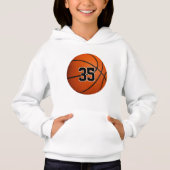 Basketball-Hoodie für Kinder mit benutzerdefiniert Hoodie (Vorderseite)