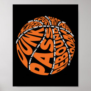 Basketball Hoodies für Jungen Männer Frauen Mädche Poster