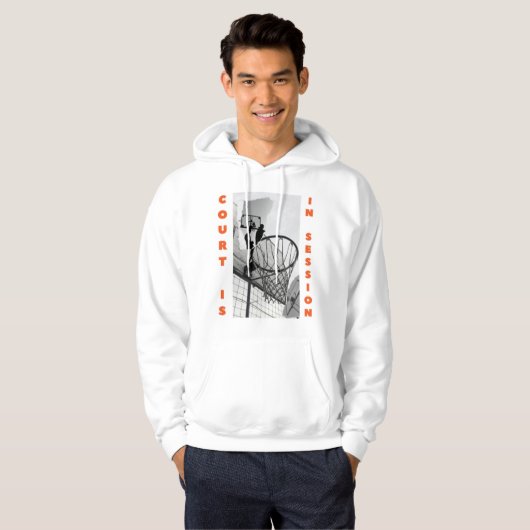 Basketball hoody with front and back quote    (Vorne ganz)