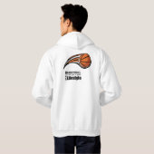 Basketball hoody with front and back quote    (Schwarz voll)
