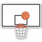 Basketball Hoop Aufkleber (Vorderseite)