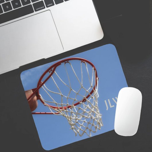 Basketball Hoop Blue Sky Personalisiert fotografis Mousepad