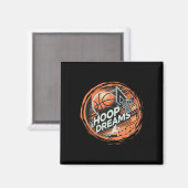 Basketball Hoop Dreams Aktiv Magnet (Vorderseite/Rückseite)