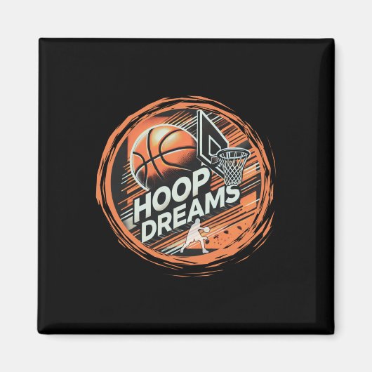 Basketball Hoop Dreams Aktiv Magnet (Vorne)