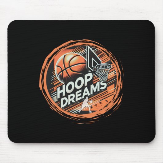 Basketball Hoop Dreams Aktiv Mousepad (Vorne)