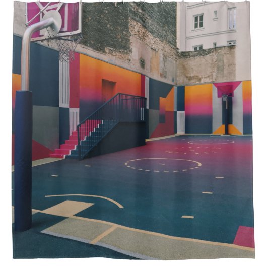 Basketball Hoop Duschvorhang (Vorderseite)