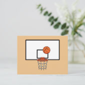 Basketball Hoop Feiertagspostkarte (Stehend Vorderseite)