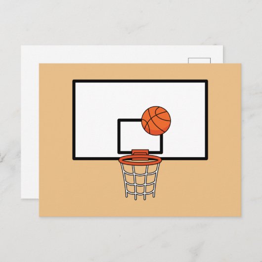 Basketball Hoop Feiertagspostkarte (Vorne/Hinten)