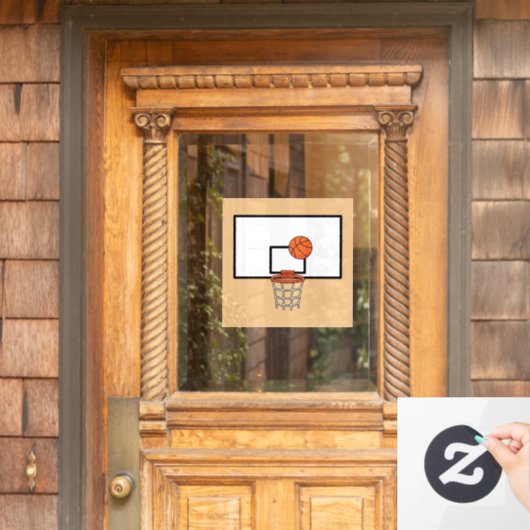 Basketball Hoop Fensteraufkleber (Haustür)