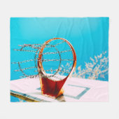Basketball Hoop Fleecedecke (Vorderseite (Horizontal))