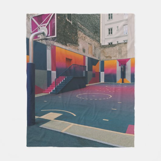 Basketball Hoop Fleecedecke (Vorderseite)