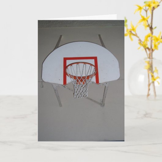 "Basketball Hoop" Geburtskarte Karte (Gelbe Blume)