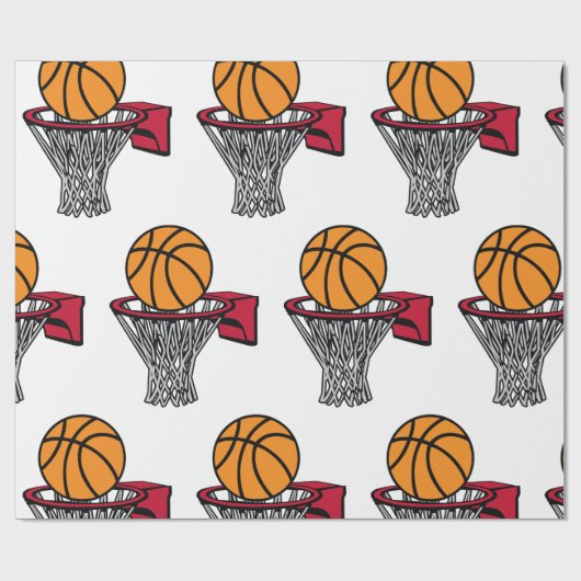 Basketball Hoop Geschenkpapier (Flach)