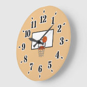Basketball Hoop Große Wanduhr (Winkel)