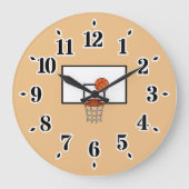 Basketball Hoop Große Wanduhr (Vorderseite)