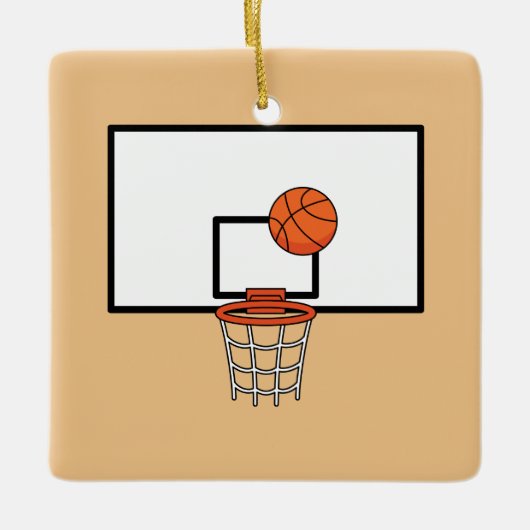 Basketball Hoop Keramikornament (Vorderseite)