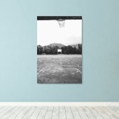 Basketball Hoop Leinwanddruck (Insitu (Holzboden))