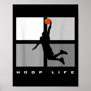 Basketball Hoop Life Men Boys Spaß Basketball Play Poster