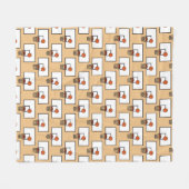 Basketball Hoop Muster Fleecedecke (Vorderseite (Horizontal))