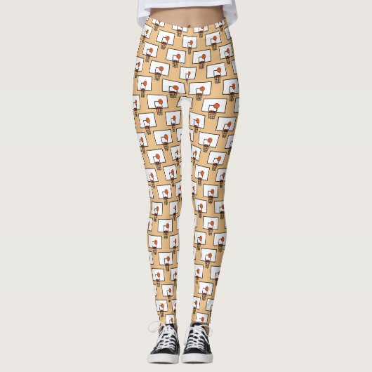 Basketball Hoop Muster Leggings (Vorderseite)