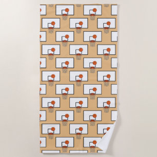 Basketball Hoop Muster Strandtuch