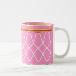 Basketball Hoop Net auf rosa Zweifarbige Tasse