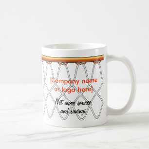 Basketball Hoop Net_black Kontur_Firmenwerbung Kaffeetasse