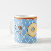 Basketball Hoop Net_blue_Donut Dunk It! Kaffeetasse (Vorderseite Links)