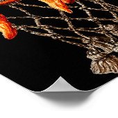 Basketball Hoop Net Coquette Bow Basketball Player Poster (Ecke)