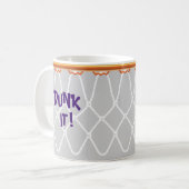 Basketball Hoop Net_Dunk it!_grau Kaffeetasse (Vorderseite Links)